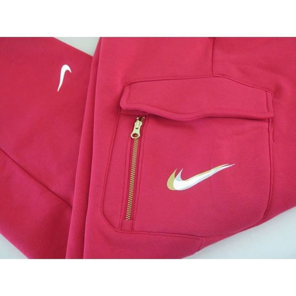 Nike DO2571 643 Women's Sz M Very Berry Red Loose Dance Cargo Sweatpants $80 - Picture 6 of 7
